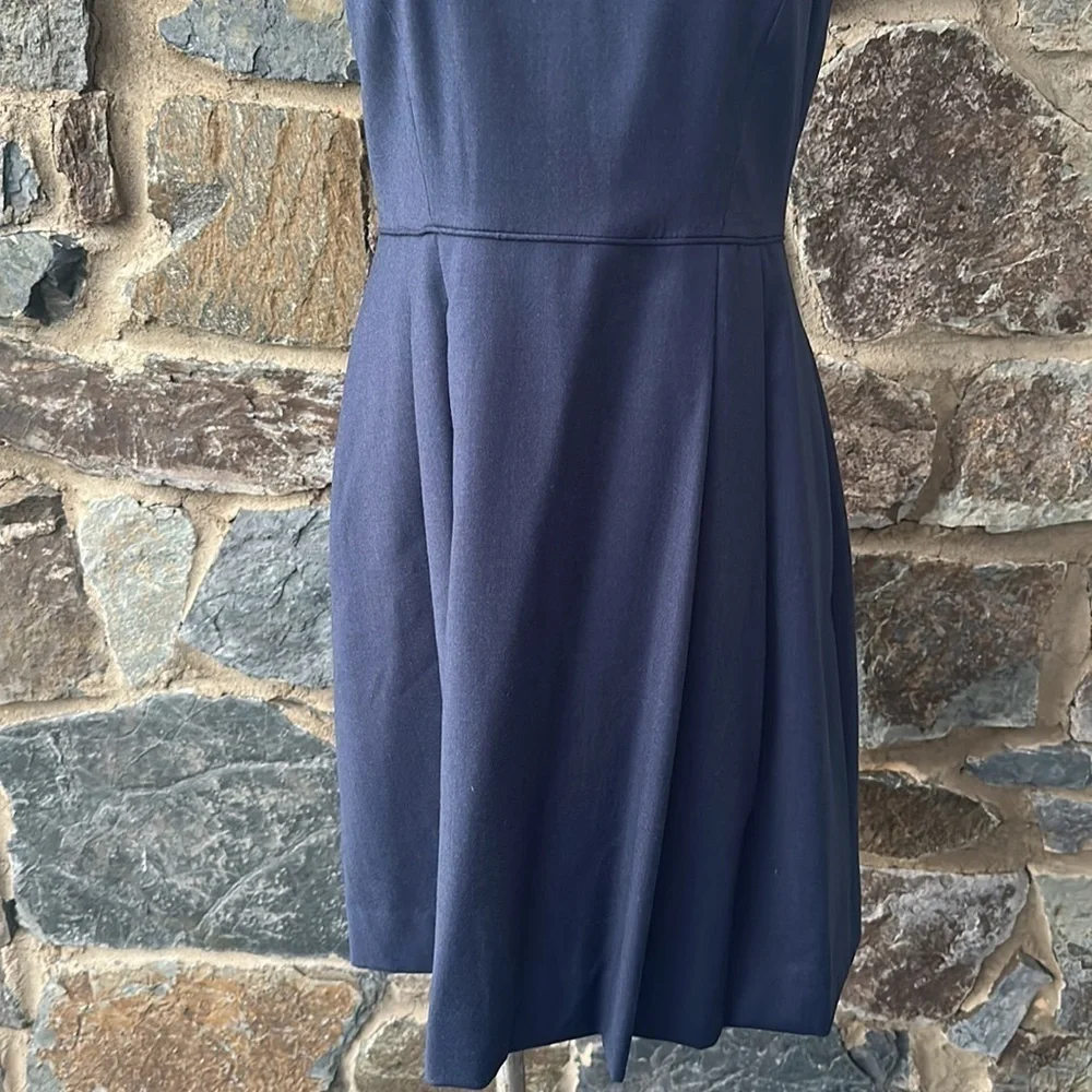 NWT J. Crew Pleated Sleeveless Fit & Flare Dress in Gray Size 8